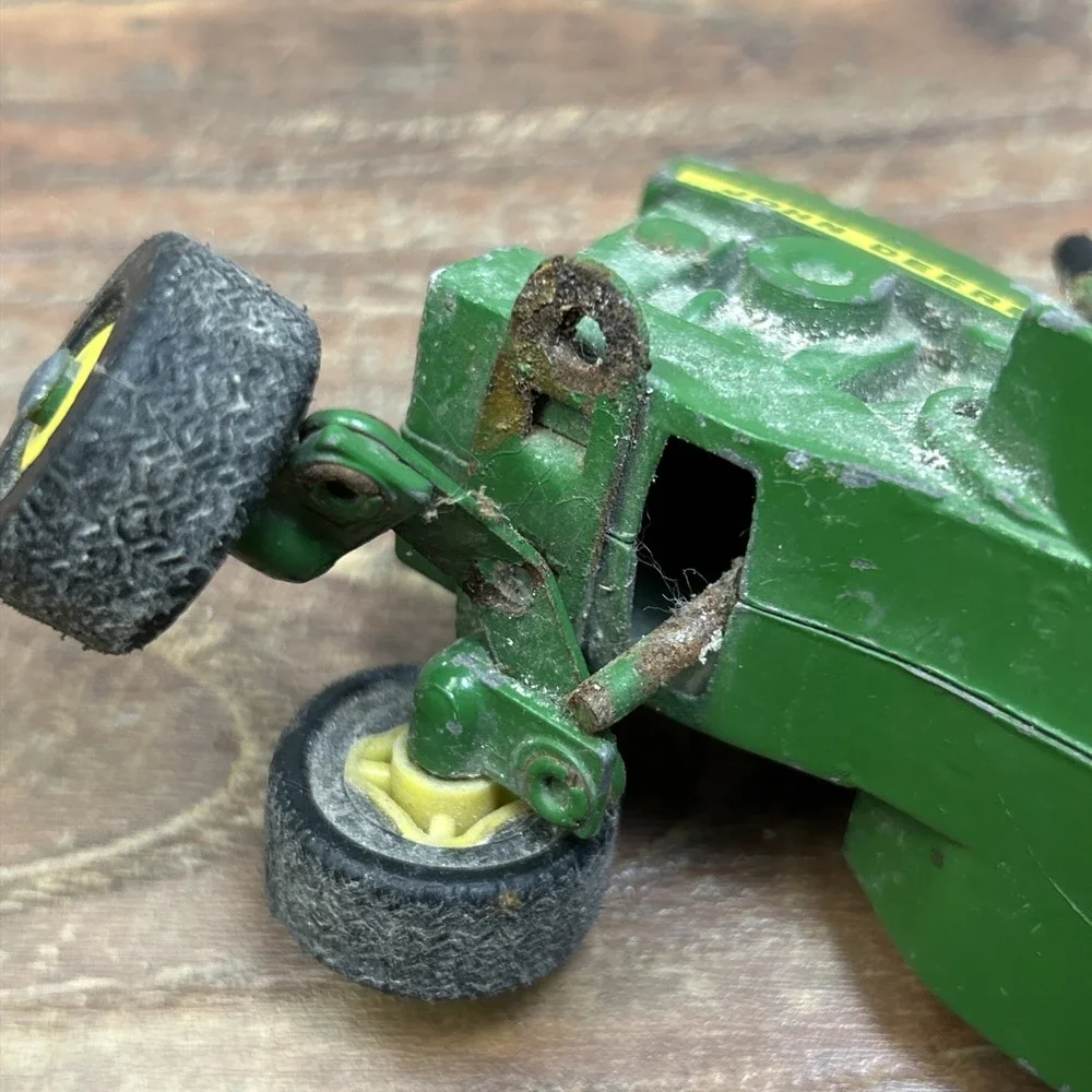 Vintage 1960's 70's Ertl John Deere 140 Lawn Garden Tractor W/ Dump Cart 1:16